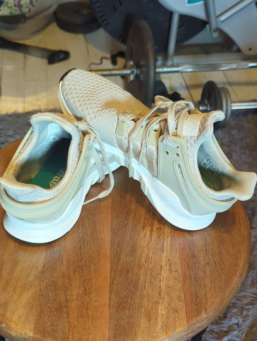 adidas Beige/Tan Lightweight Athletic Sneakers